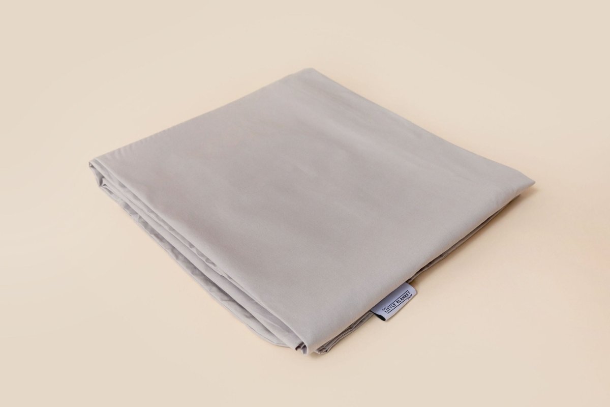 Children's Blanket Cover - Grey 100% Cotton - The Little Blanket Shop