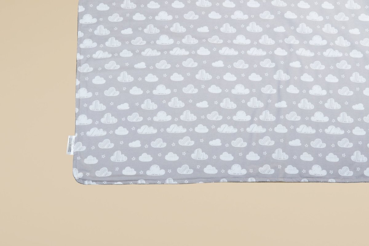 Children's Blanket Cover - Grey Cloud 100% Cotton - The Little Blanket Shop