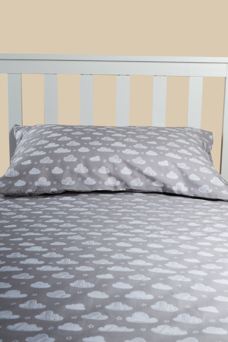 Children's Blanket Cover - Grey Cloud with Plush Reverse - The Little Blanket Shop
