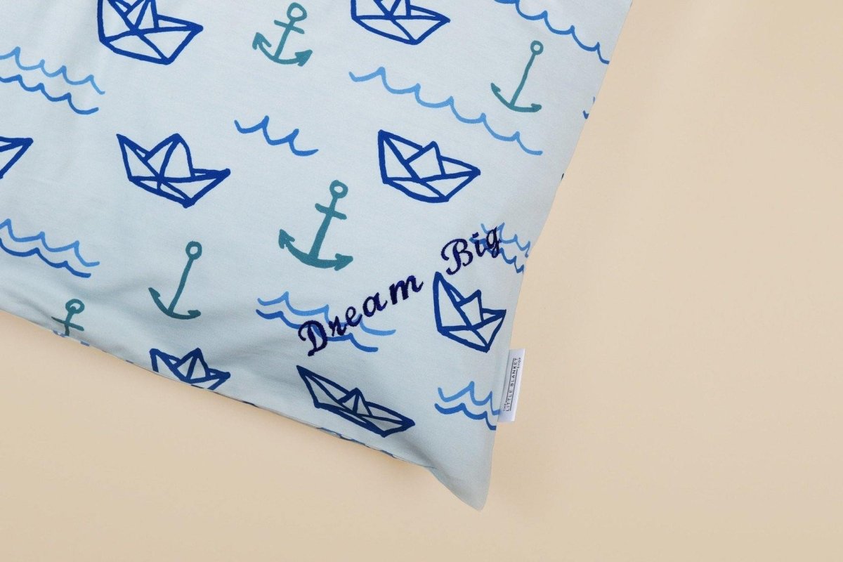Pillow Case - Blue Sailor - The Little Blanket Shop