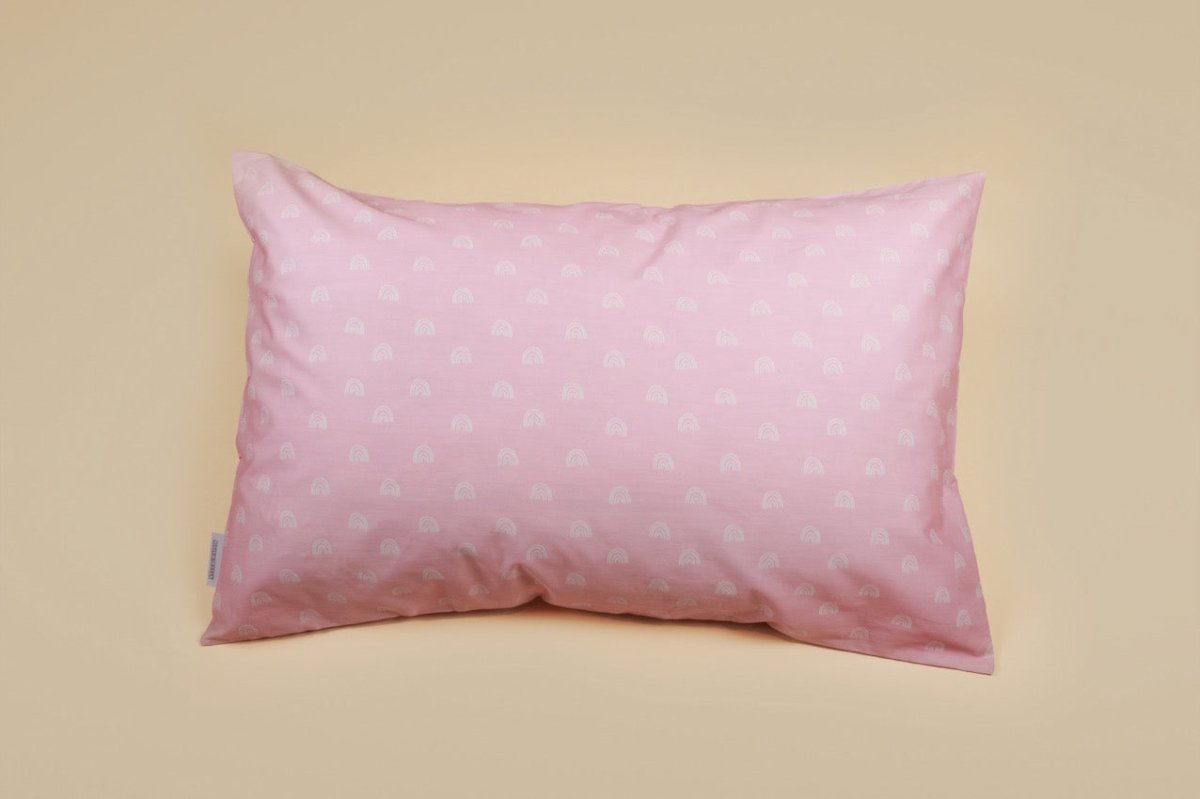 Pillow Case - Pink Rainbow - The Little Blanket Shop